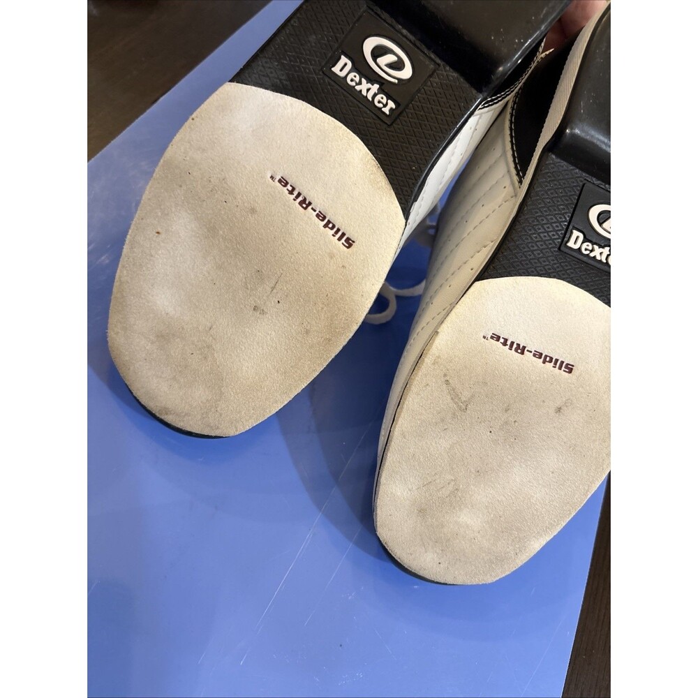 Dexter Bowling Shoes Womens Size 7.5M Black White Groove Slide-Rite B4034-1 - Picture 5 of 11